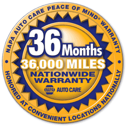 NAPA 36 month warranty